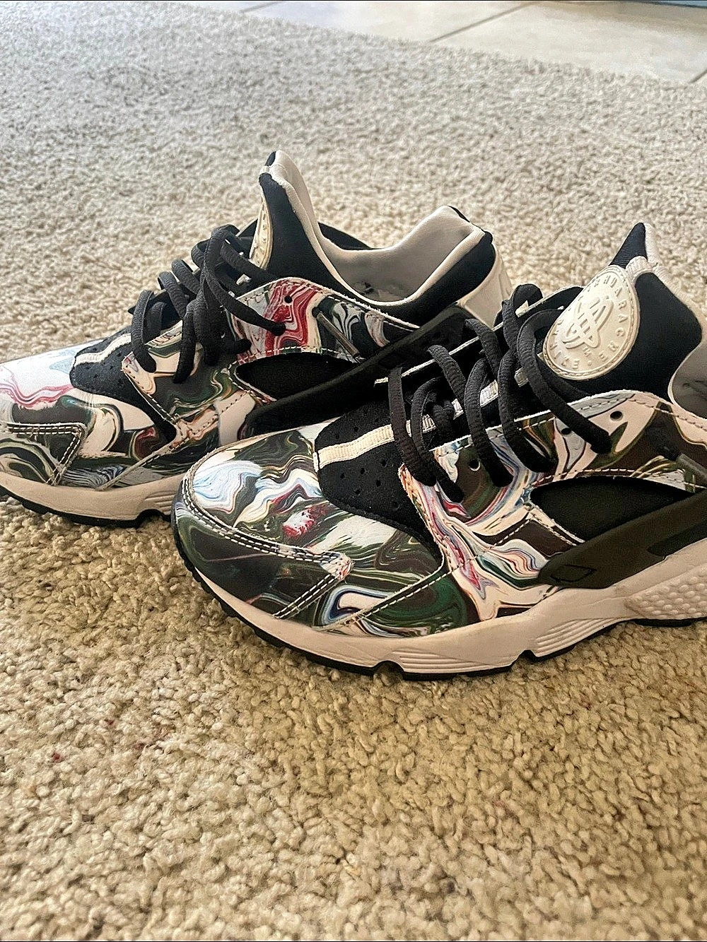 Nike Air Huarache Run Premium "Marble Dye" Sneakers